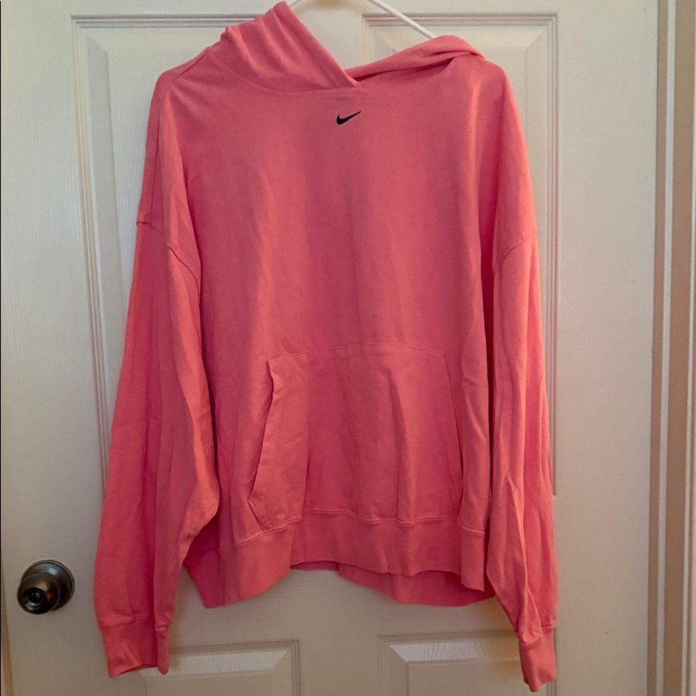 Nike Pink Hoodie with Black Swoosh